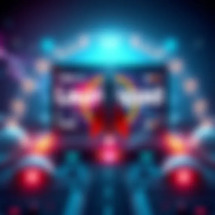 A modern launchpad with vibrant graphics and user engagement features