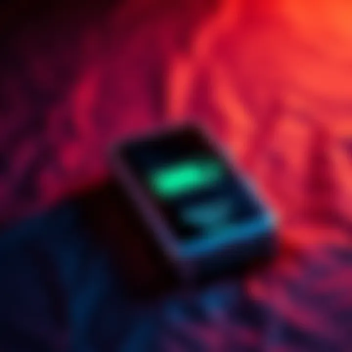 Ledger Nano X device with a low battery warning on the screen, showing signs of charging issues