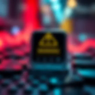 A Ledger Nano S cryptocurrency device with a warning sign indicating dropped support, symbolizing concerns about security and the need for hardware upgrades.