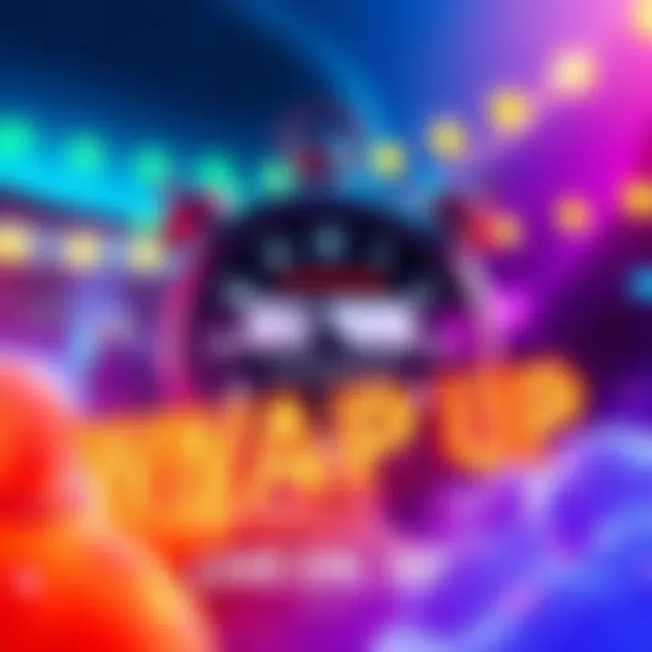 A vibrant announcement graphic for the Legendary Wrap Up event featuring a clock set to 9am and colorful event details.