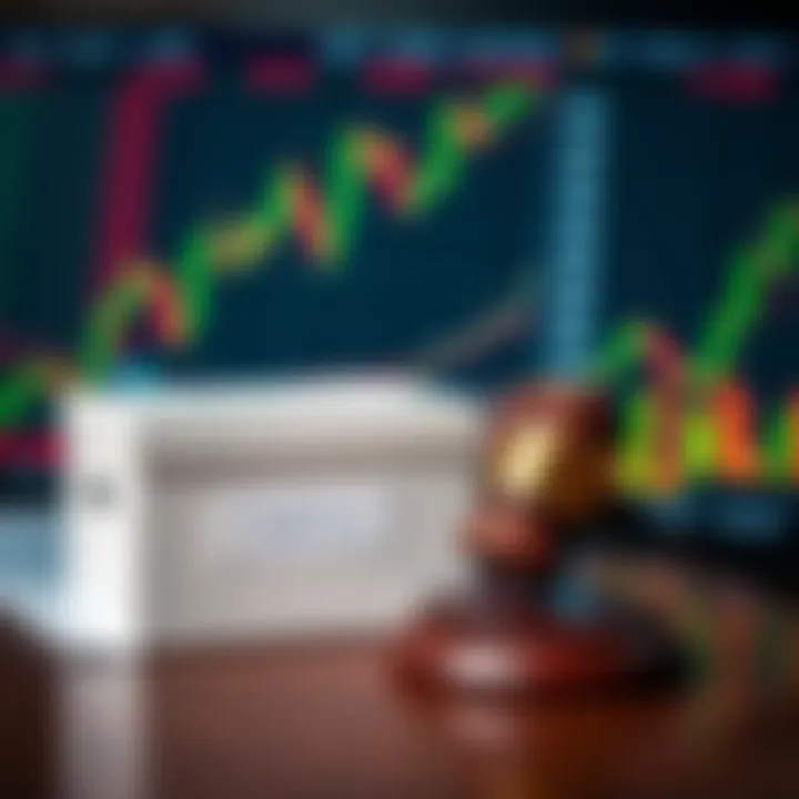 Legislation Against Insider Trading A gavel beside a ballot box and stock market graphs, symbolizing new laws for political prediction markets