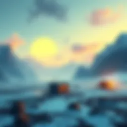 Concept of a stateless utopia in Greenland with crypto and AI elements