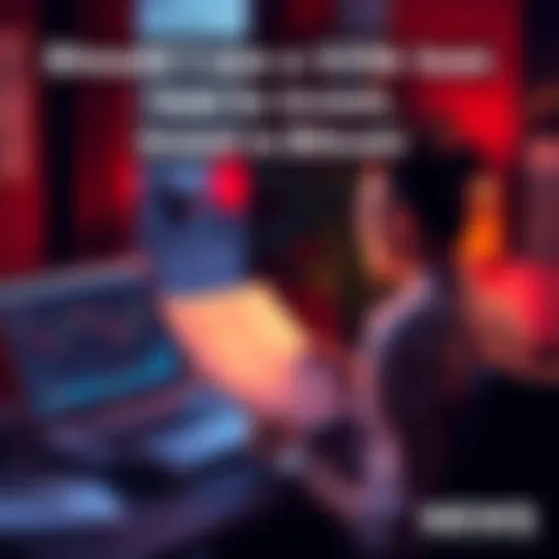 Person considering a loan for Bitcoin investment A person sits at a desk looking at financial documents and a laptop showing Bitcoin charts, contemplating a loan investment.