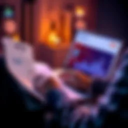 A person analyzing financial documents and Ethereum graphics on a laptop while considering a loan.