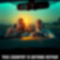 A worried person driving a car with a sick woman in the passenger seat, reflecting their struggle for medical care.