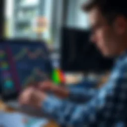 A person looking at financial charts and graphs on a laptop, exploring long-term investment options.