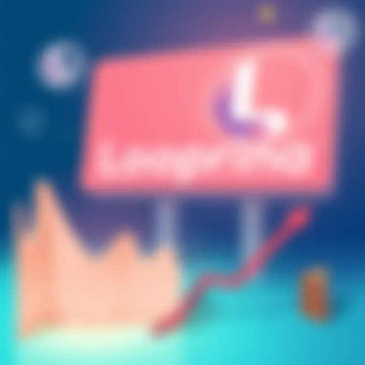 An illustration showing the Loopring logo with a downward trend graph, indicating changes after the Q2 report, with wallet and DeFi icons in the background.