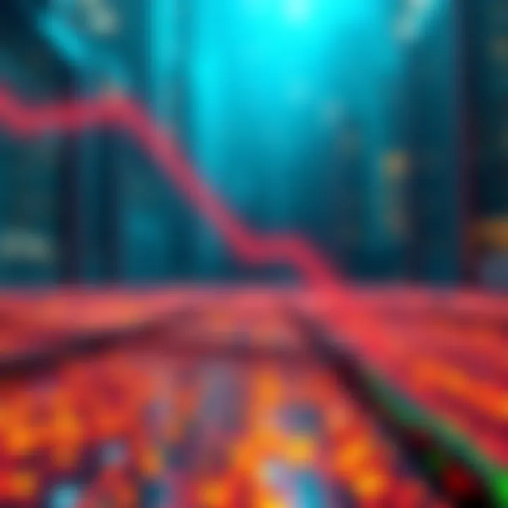 Decrease in Mainnet Nodes Visual representation of a decline in mainnet nodes with downward arrows and a network graphic