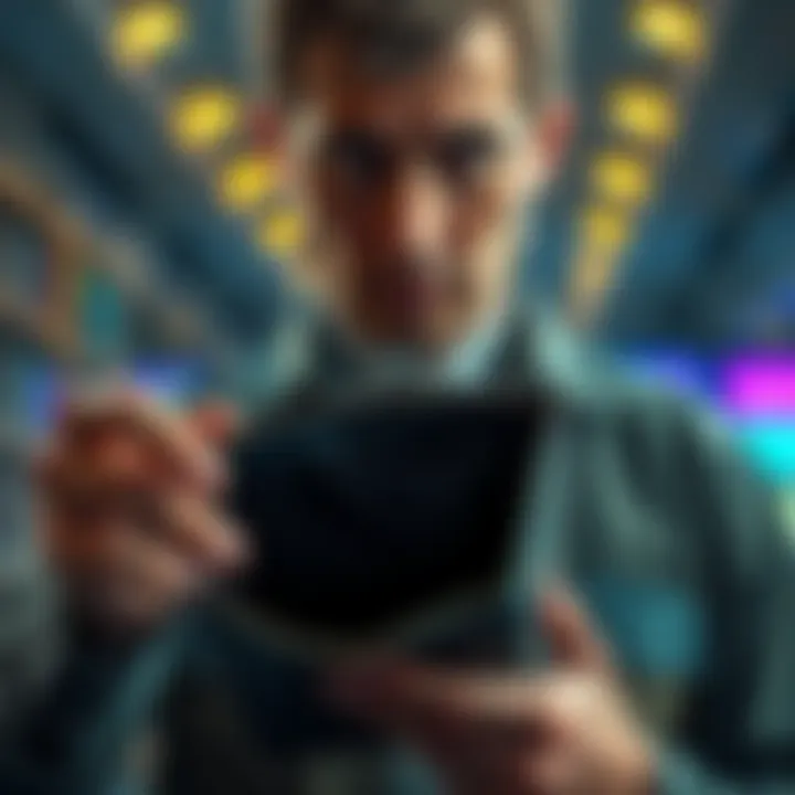 Man looking at empty wallet A concerned man staring at his empty wallet, highlighting the impact of a cryptocurrency scam on his retirement savings.