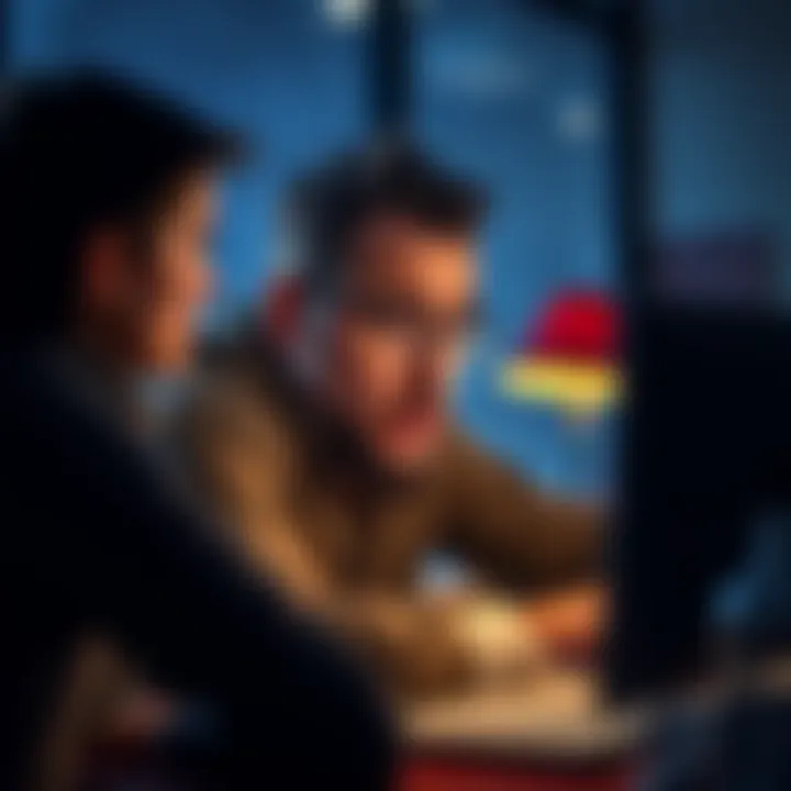 Man looking at computer with sad expression A distressed Colorado man gazes at his computer screen, realizing he has been scammed out of his money in a crypto romance scheme.