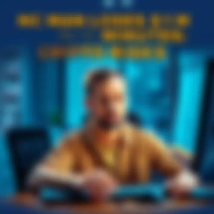 North Carolina man looking at his computer screen in disbelief after losing money in cryptocurrency