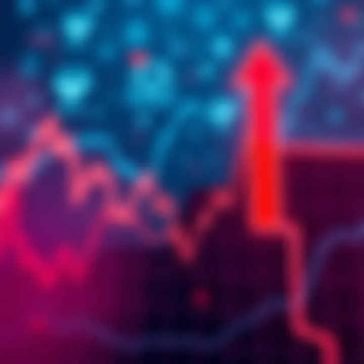 A stylized graph showing a sharp market drop with AI bot icons in the background, symbolizing potential market instability.