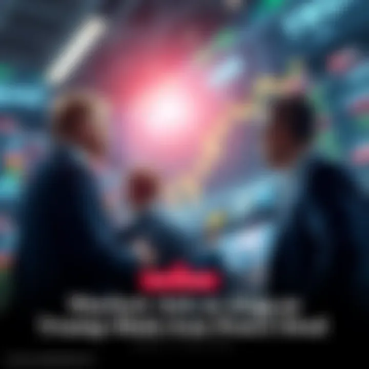 U.S. stock market chart showing a significant increase in value with optimistic investors in the background