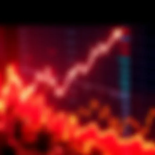 A stock market chart showing a rising trend with anxious investors watching, symbolizing potential losses for shorts.