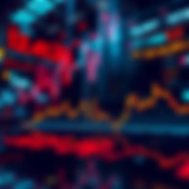 Market futures drop A graph showing a significant decline in market futures over a short period, depicting investor concerns