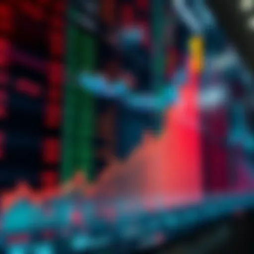 Stock market display showing upward trend with graphs and percentages, symbolizing market rise despite Federal Reserve rate changes