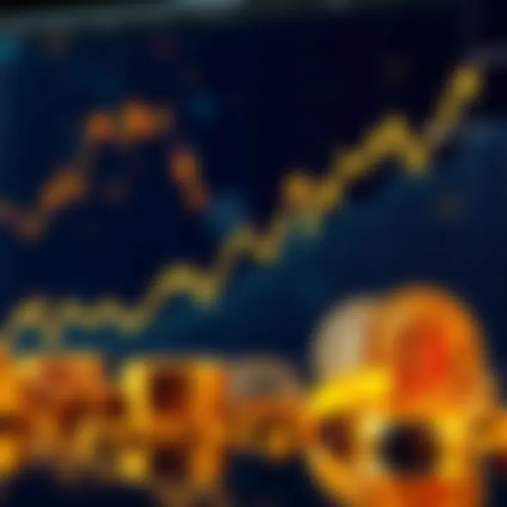 Market Shift: Gold & Silver Down, Crypto Up A graph showing a decline in gold and silver prices alongside a rise in Bitcoin and ETH values, illustrating the market shift.