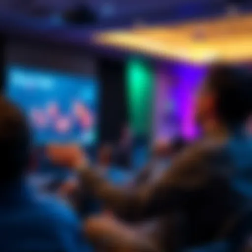 Matt Hougan speaking about the end of altcoin season at a conference, showcasing a graph of cryptocurrency trends