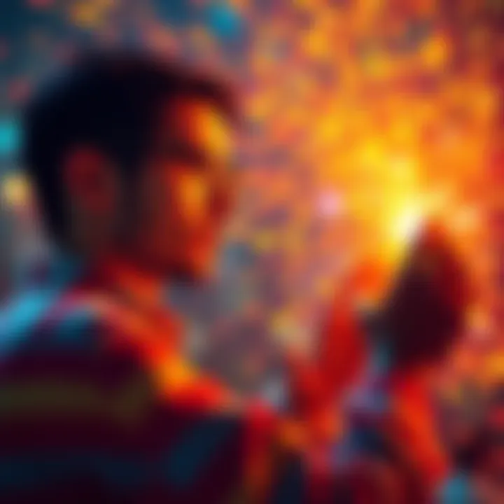 Person creating a vivid story to memorize a 24-word seed phrase with colorful visuals