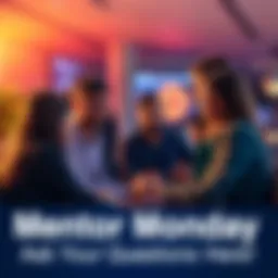 People discussing Bitcoin questions A group of people engaging in a Mentor Monday session, sharing questions and answers about Bitcoin.