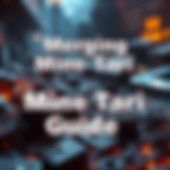 A beginner-friendly guide showing the process of merging Mine Tari with a video tutorial in the background.