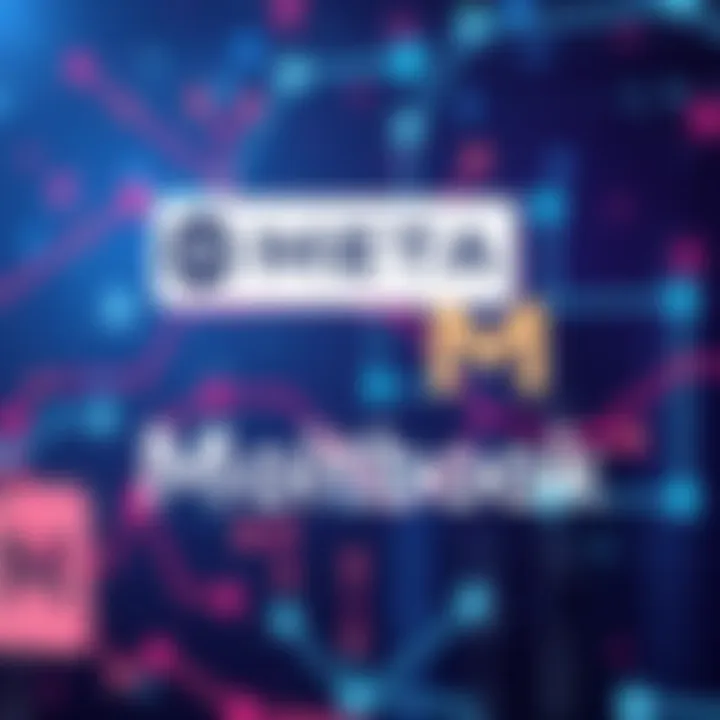 Graphic showing Meta's logo alongside Moltbook's logo with a digital network background