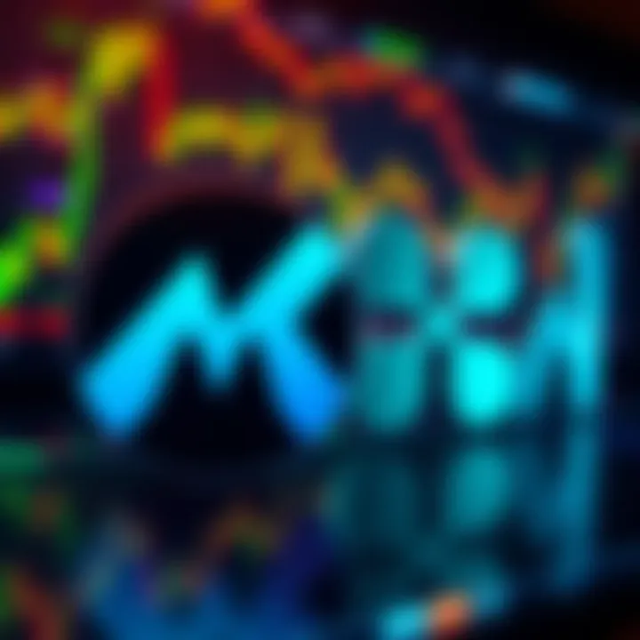 Logos of Meta and Ripple overlapping with a background of fluctuating cryptocurrency graphs