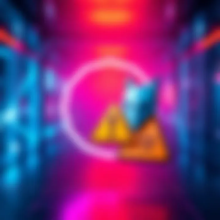 MetaMask logo alongside a warning symbol representing security risks in cryptocurrency transactions