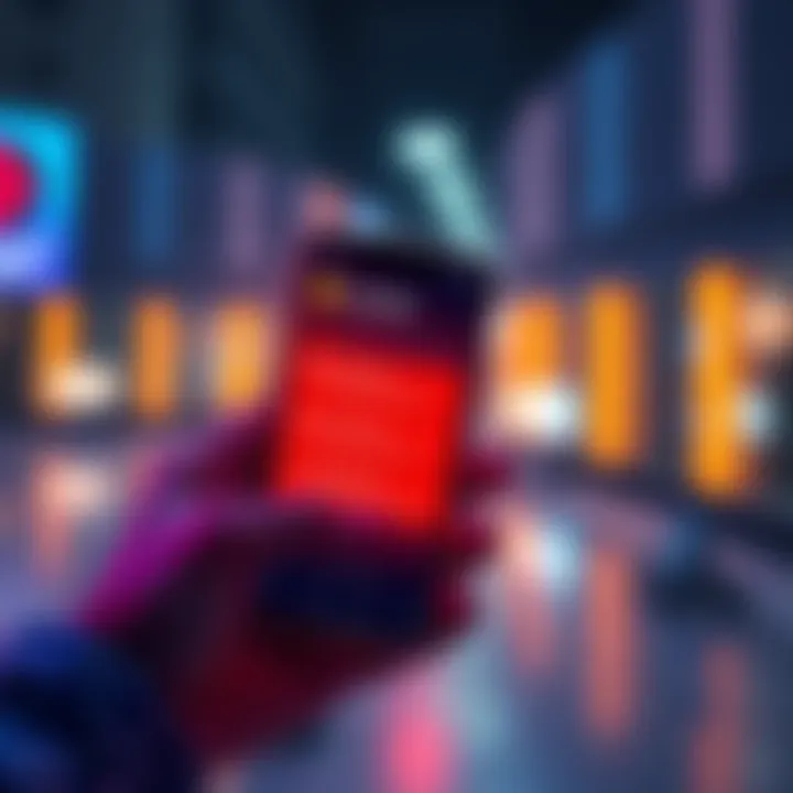 A user looking at their smartphone displaying a MetaMask token swap interface with red alerts for potential losses and fees.