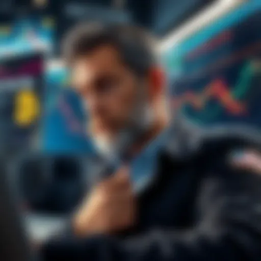 Michael Saylor looking at Bitcoin charts with a confident expression, suggesting future purchases of Bitcoin in 2026.