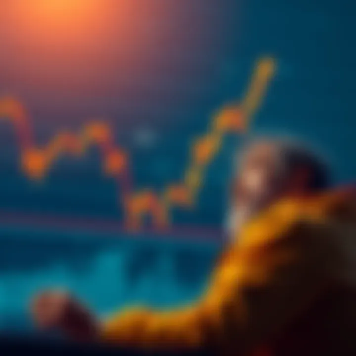 Graph showing Bitcoin price drop with a worried Michael Saylor looking on