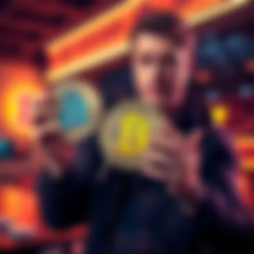 Michael Saylor holds a Bitcoin symbol while discussing his recent buy of 4603 BTC after a major sell-off.