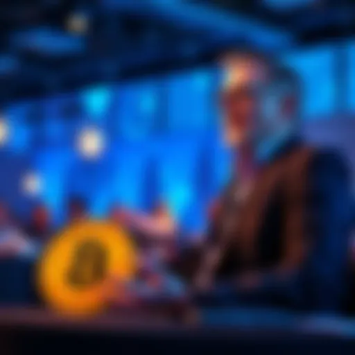 Michael Saylor speaking at a conference about the dangers of quantum computing on Bitcoin