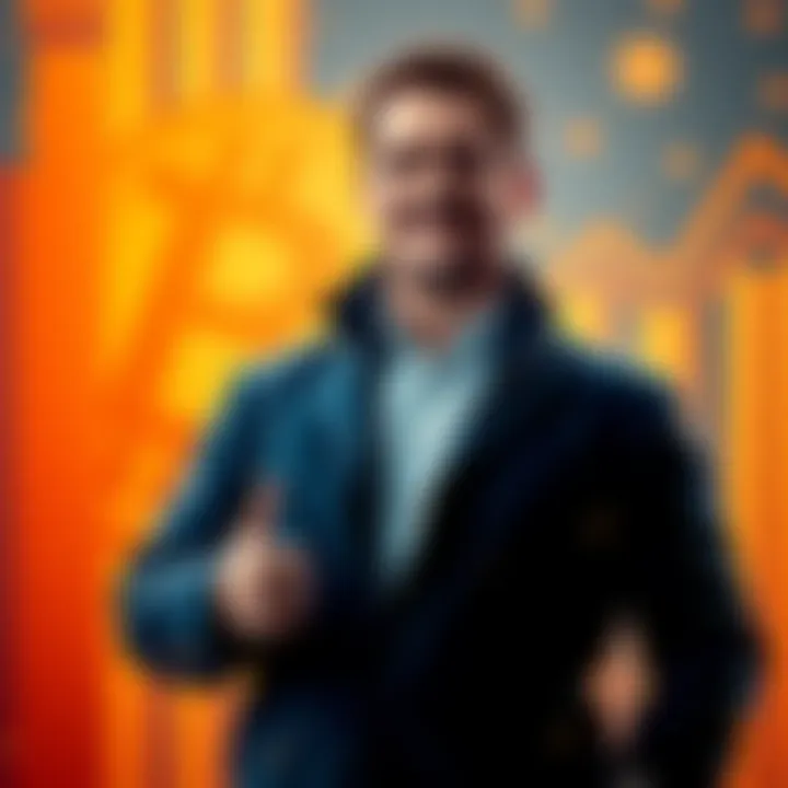 Michael Saylor with Bitcoin Michael Saylor standing confidently with a Bitcoin symbol, reflecting his recent $2 billion investment.