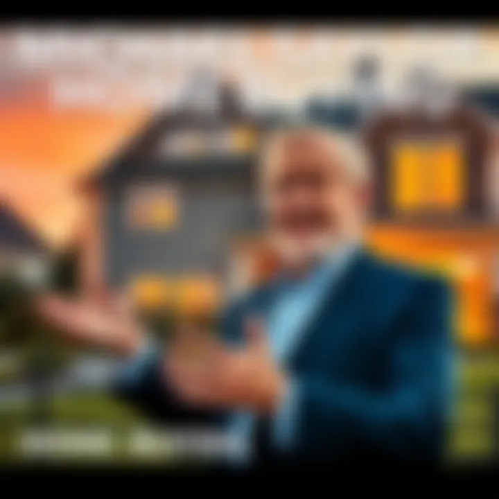 Billionaire Michael Saylor giving a talk about the financial risks of home buying, with a house in the background.