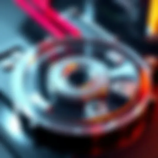 A close-up view of a glass disk with data storage technology, highlighting Microsoft's innovative 5TB storage solution.