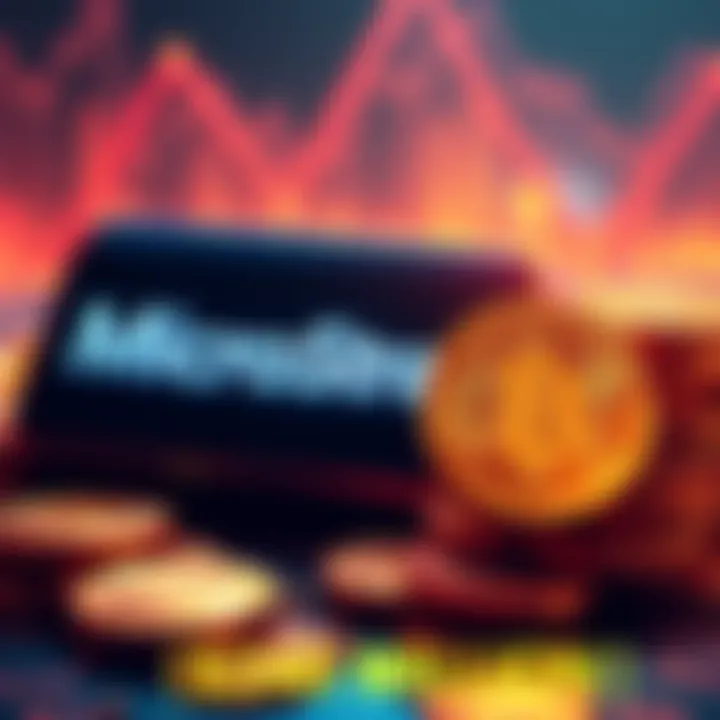 MicroStrategy logo with Bitcoin symbols and a cash amount illustration, showing their recent purchase of 6,220 Bitcoins.