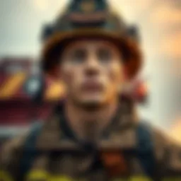 A 27-year-old man in army gear reflects on career options related to firefighting.