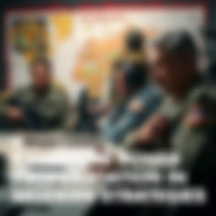 Major Lowery discusses modern military strategies with a map and tactical gear in the background.