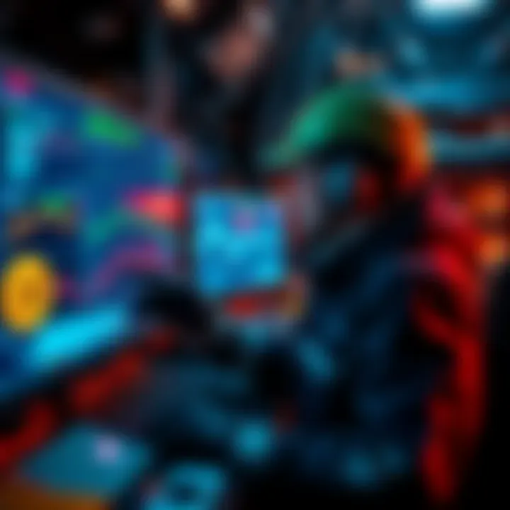 A miner working on a Bitcoin Cash mining rig, analyzing data on a screen