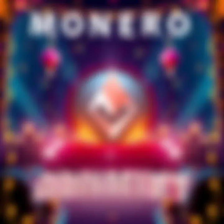A vibrant graphic celebrating Monero's 12 years, featuring the Monero logo and a festive atmosphere with crypto symbols.
