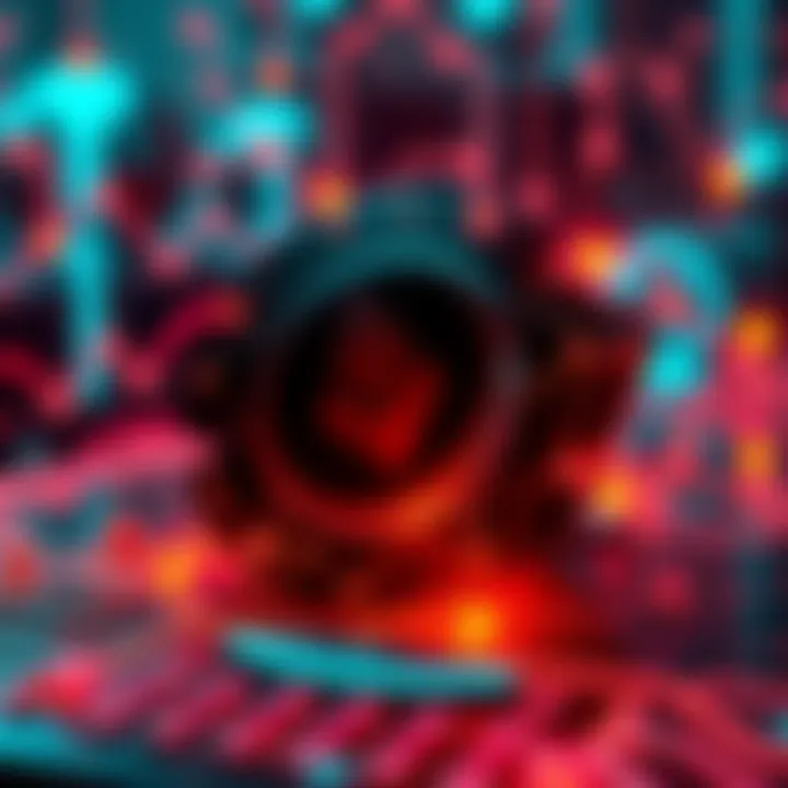 A digital representation of Monero's logo with AI elements symbolizing secure transactions and privacy.