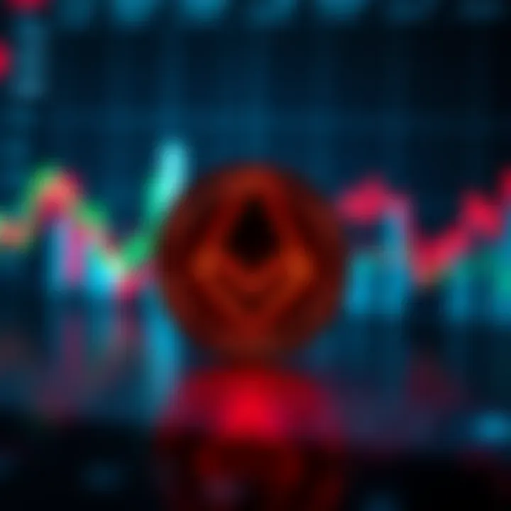Monero symbol in front of financial charts showing surveillance trends