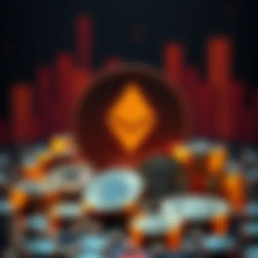 Monero logo displayed with various digital coins symbolizing crypto transactions