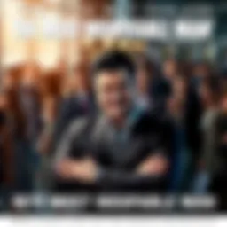 The Most Insufferable Man A man with a smirk, arms crossed, exuding arrogance in a crowded place