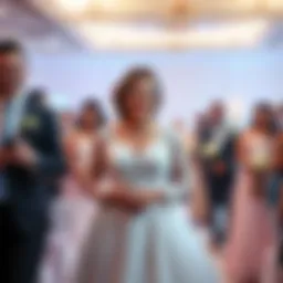 A mother-in-law wearing an all-white gown at a wedding, surprising the bride and guests