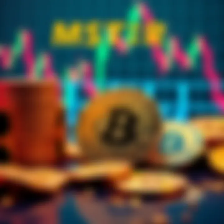 A visual representation of MSTR acquiring 592 Bitcoin for $39.8 million, featuring Bitcoin coins and a financial graph background.