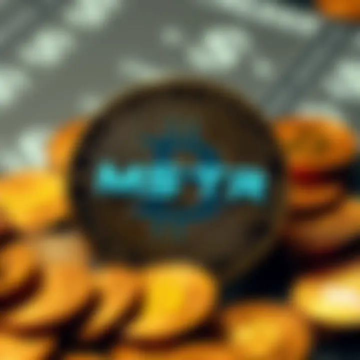 MSTR logo with Bitcoin coins and a dollar sign background, symbolizing a major investment in cryptocurrency.