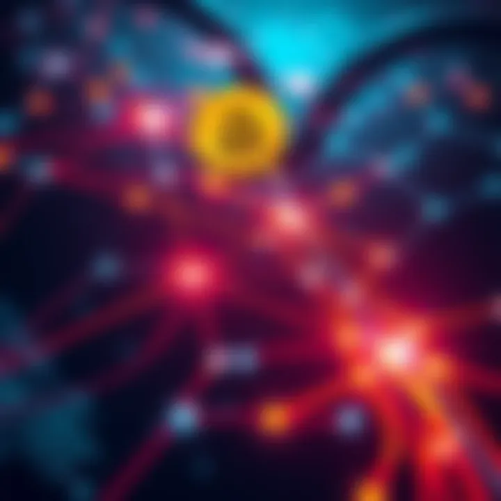 A visual representation of Bitcoin's network with submarine cables and major hosting providers like Amazon and Google Cloud highlighted, showing potential attack impacts.