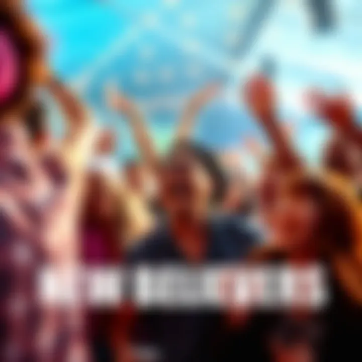 A diverse group of people celebrating together, sharing joy and excitement in a community event.